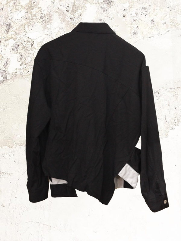 Черная асимметричная куртка Comme des Garçons с панелями
