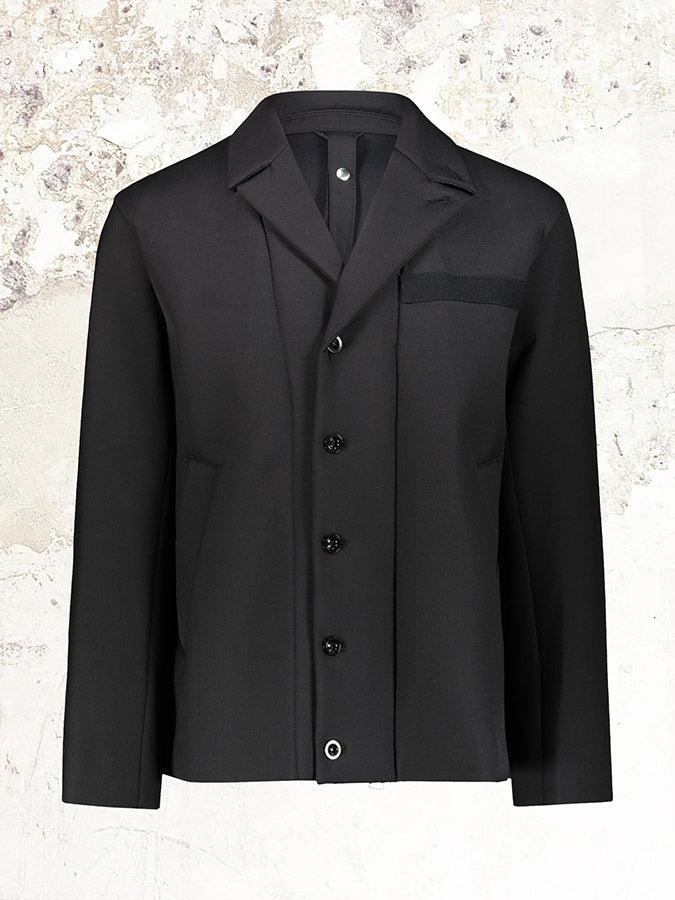 sacai layered button-up blazer jacket