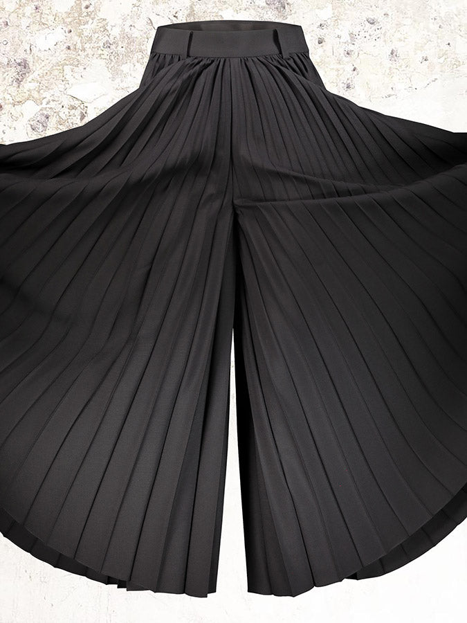 sacai black pleated maxi skirt