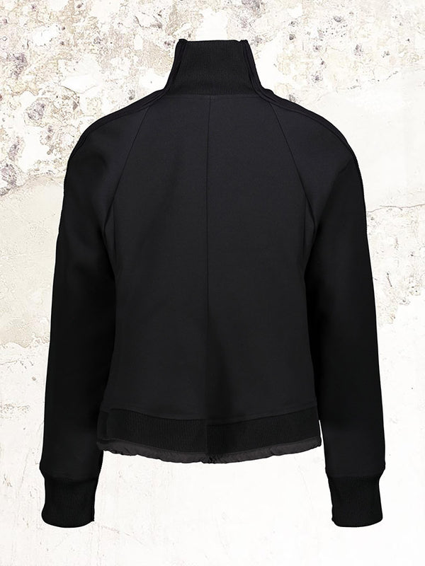 sacai black cropped technical jacket