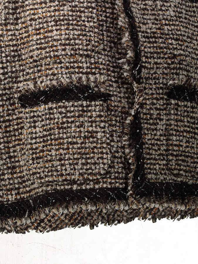 sacai metallic-threading tweed jacket