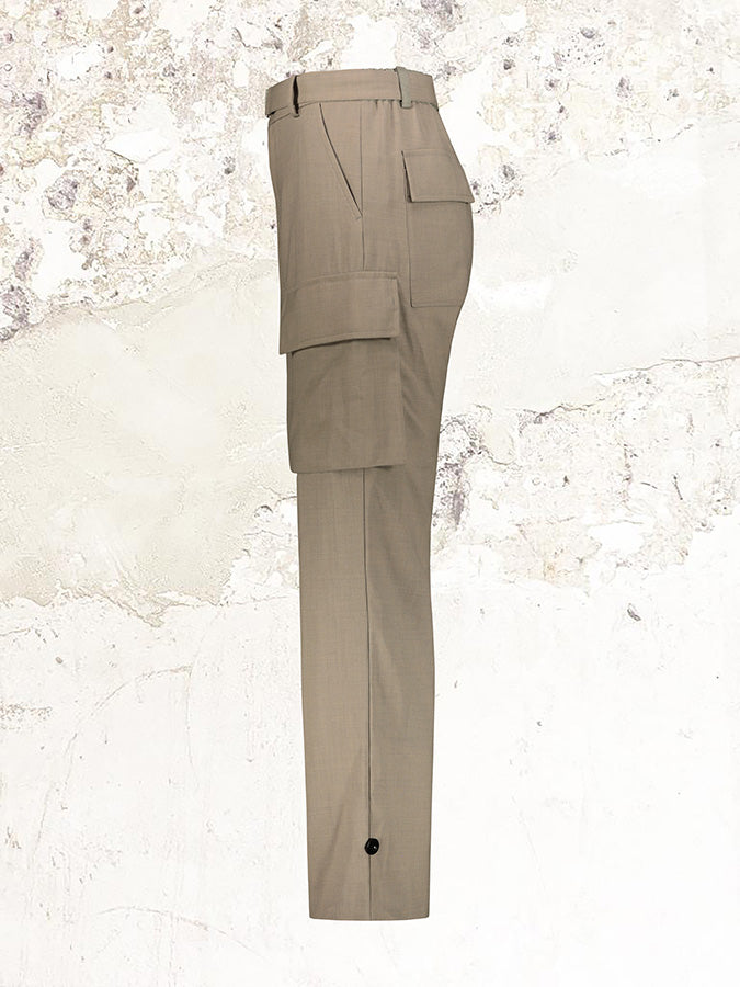sacai beige suiting trousers
