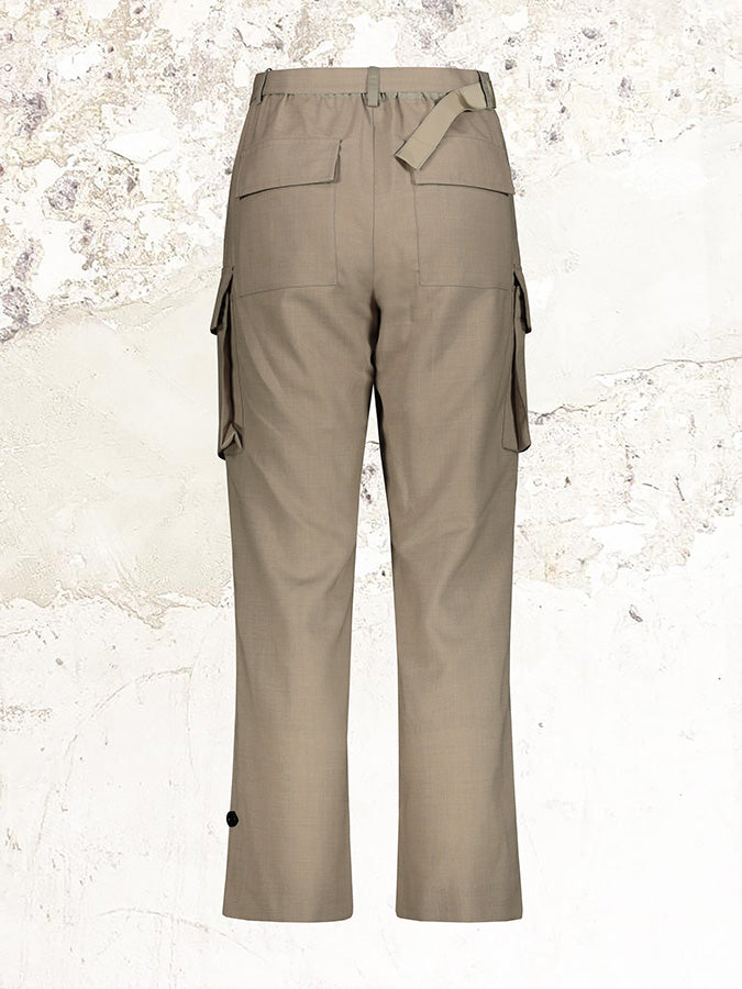 sacai beige suiting trousers