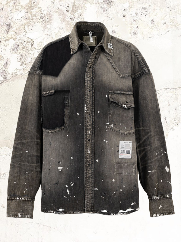 Maison Mihara Yasuhiro Distressed Denim Shirt