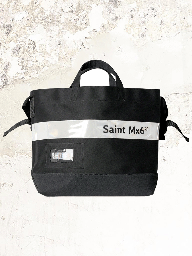Saint Michael patch black tote bag
