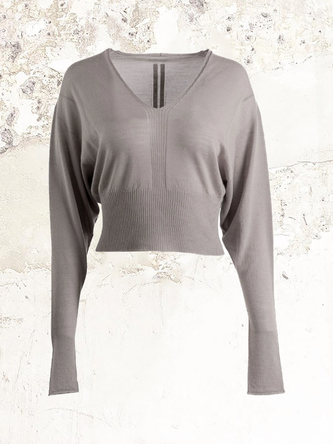 Rick Owens V領羅紋針織衫