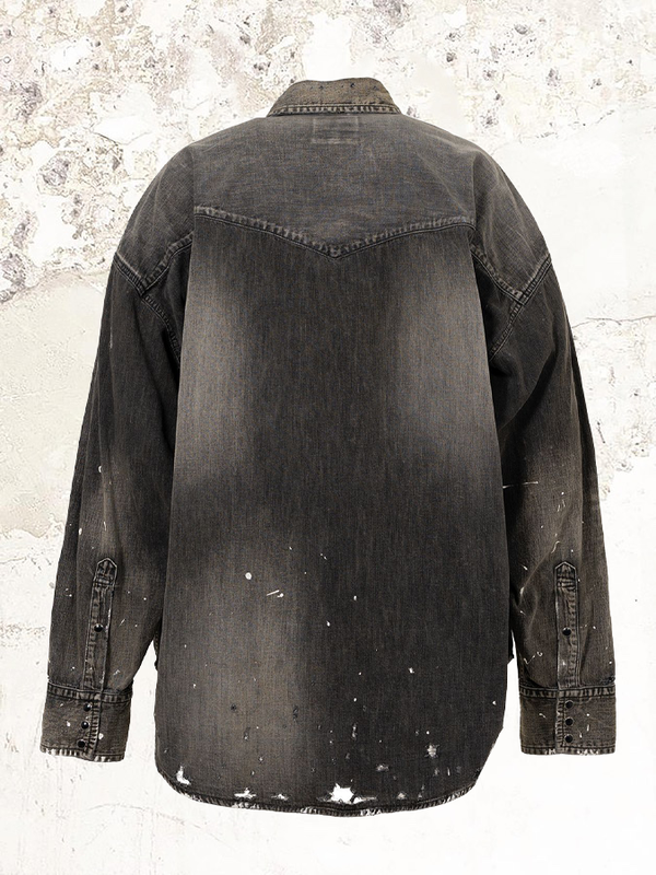 Maison Mihara Yasuhiro Distressed Denim Shirt