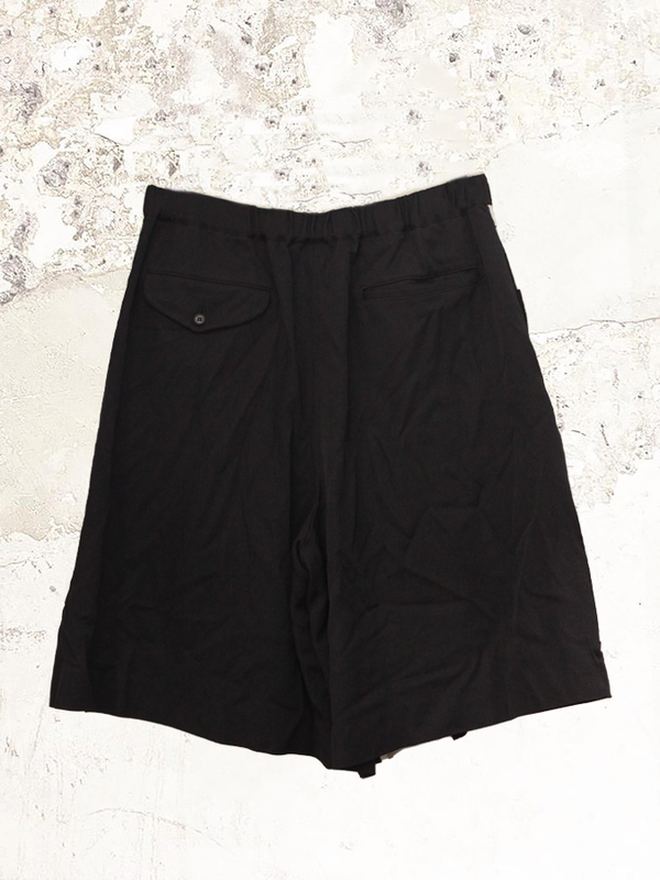 Black Comme des Garçons Gabardine patchwork shorts