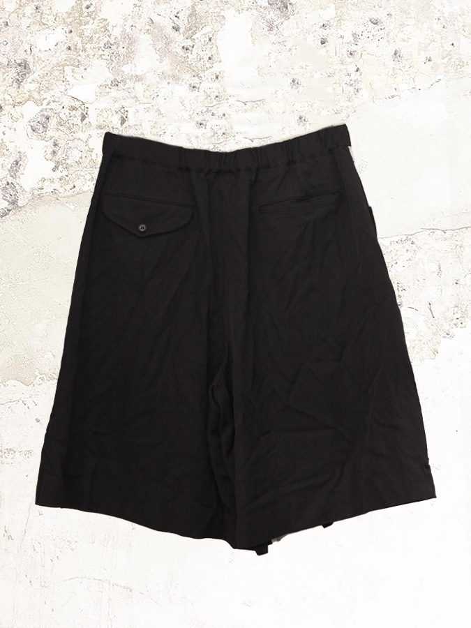 Black Comme des Garçons Gabardine patchwork shorts