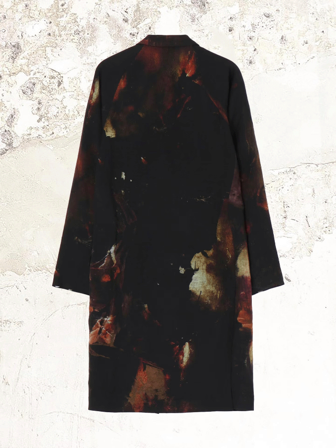 Yohji Yamamoto Длинная куртка с ретушью