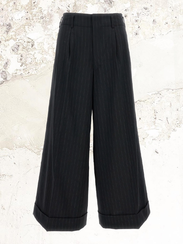 Comme Des Garçons pinstripe cuffed trousers