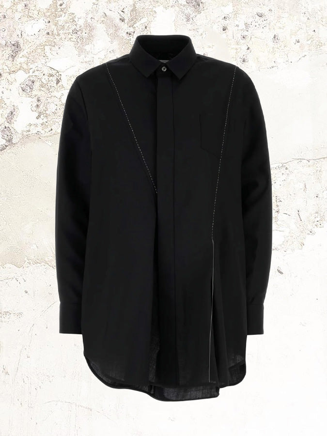 sacai 對比色縫線襯衫