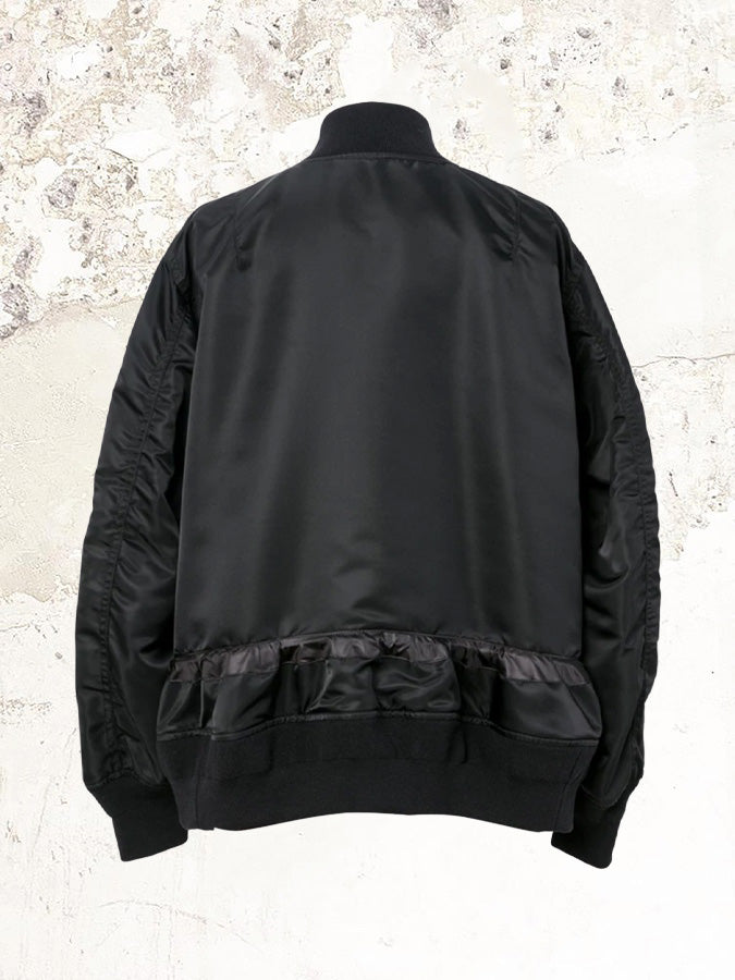 sacai drawstring-detail bomber jacket