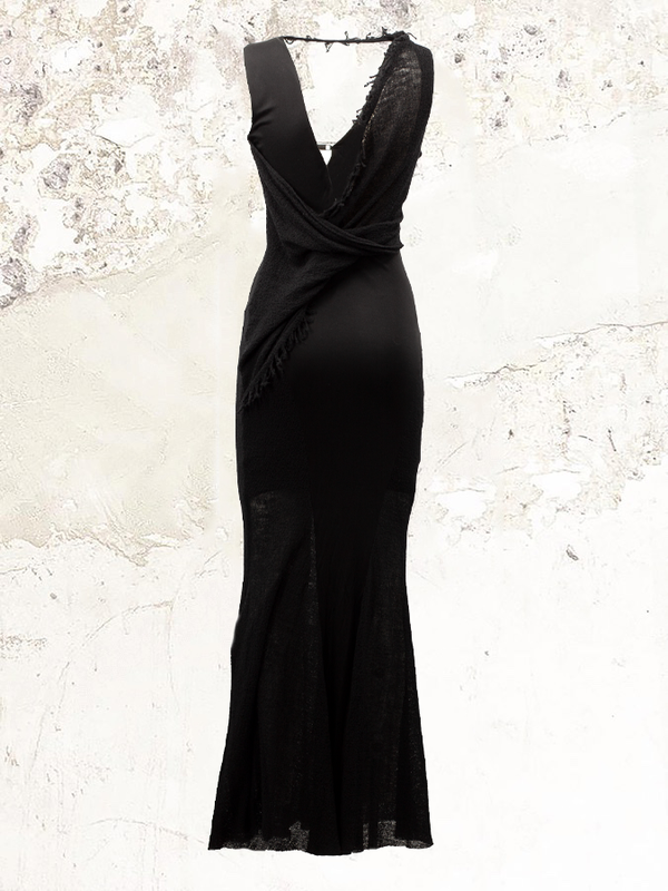 YEHUAFAN макси-платье без рукавов с V-образным вырезом