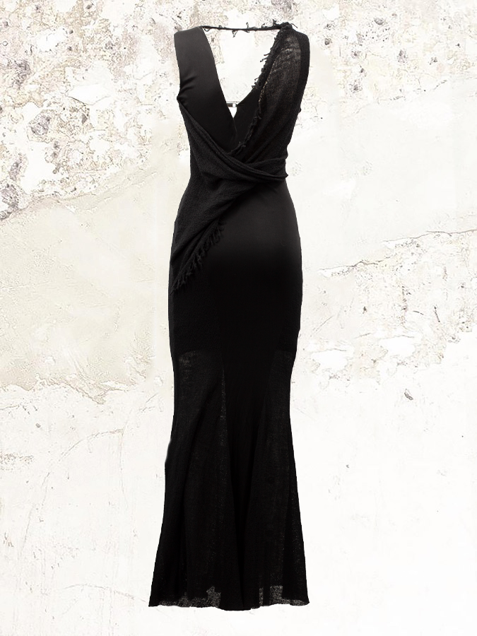 YEHUAFAN v-neck sleeveless maxi dress