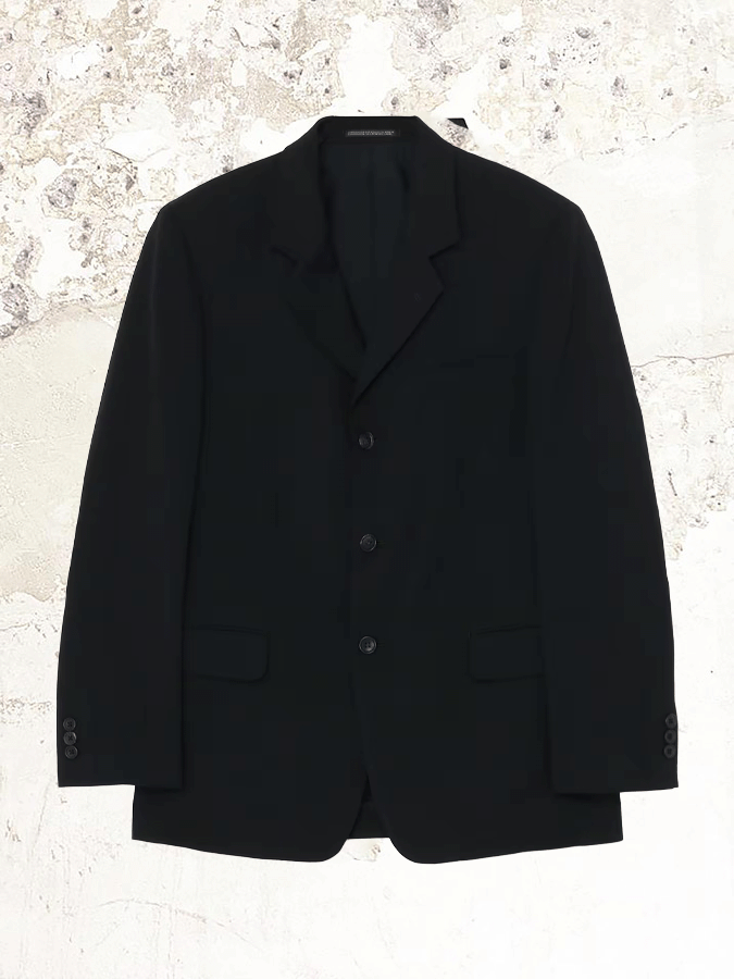 Yohji Yamamoto boxy GABARDINE suit blazer