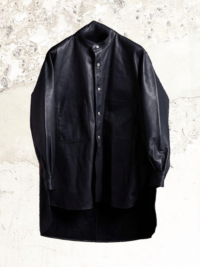 Klasica leather shirt jacket