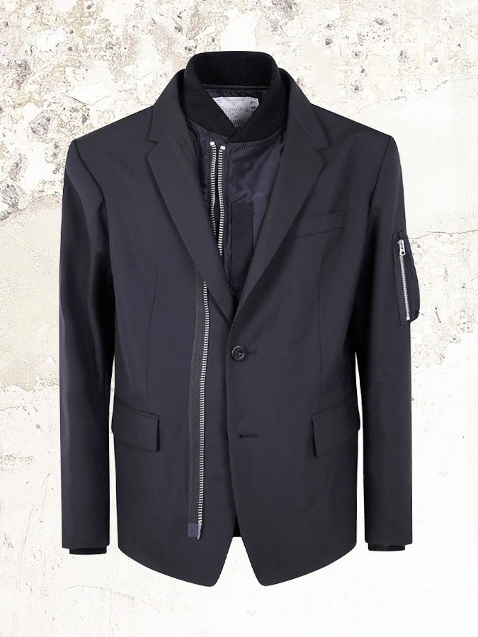 sacai Blazer mit Reißverschluss-Detail