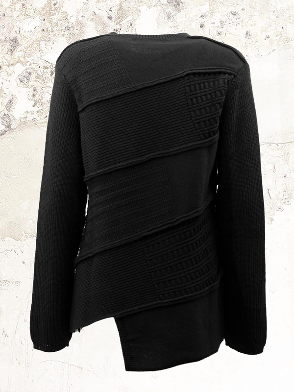 Black Comme des garçons asymmetric jumper