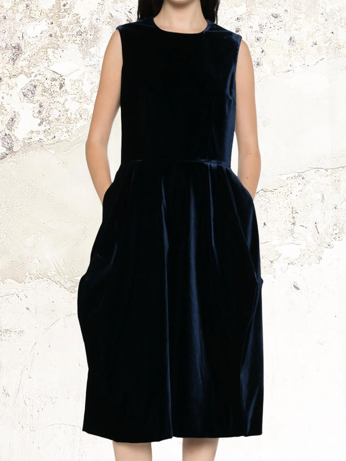 Comme Des Garçons sleeveless velvet dress