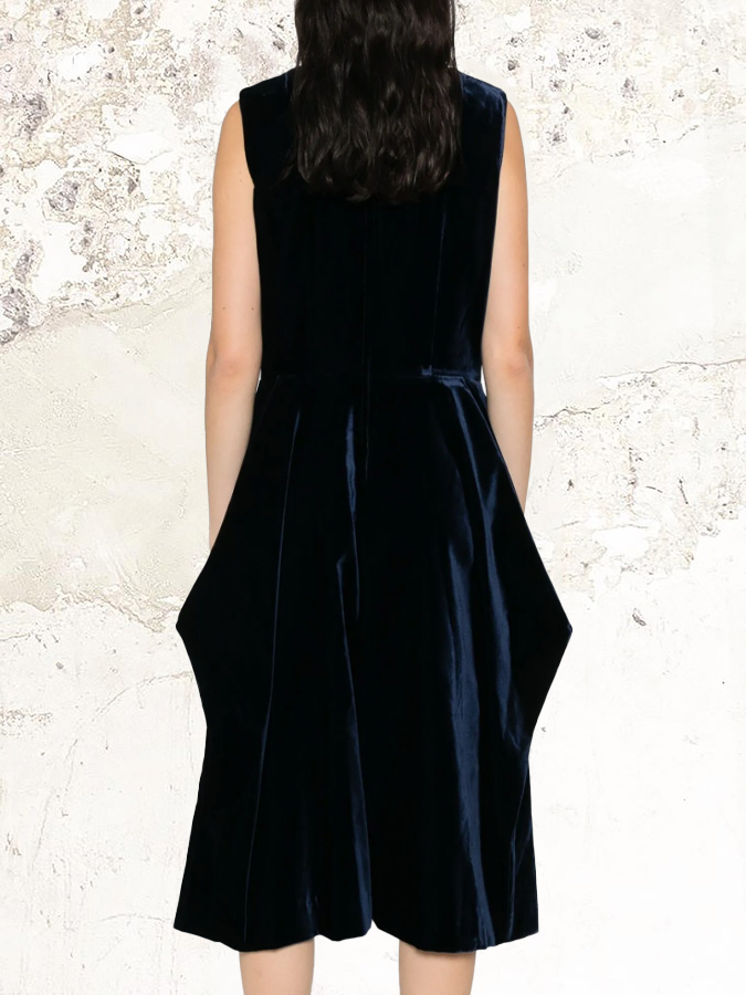 Comme Des Garçons sleeveless velvet dress