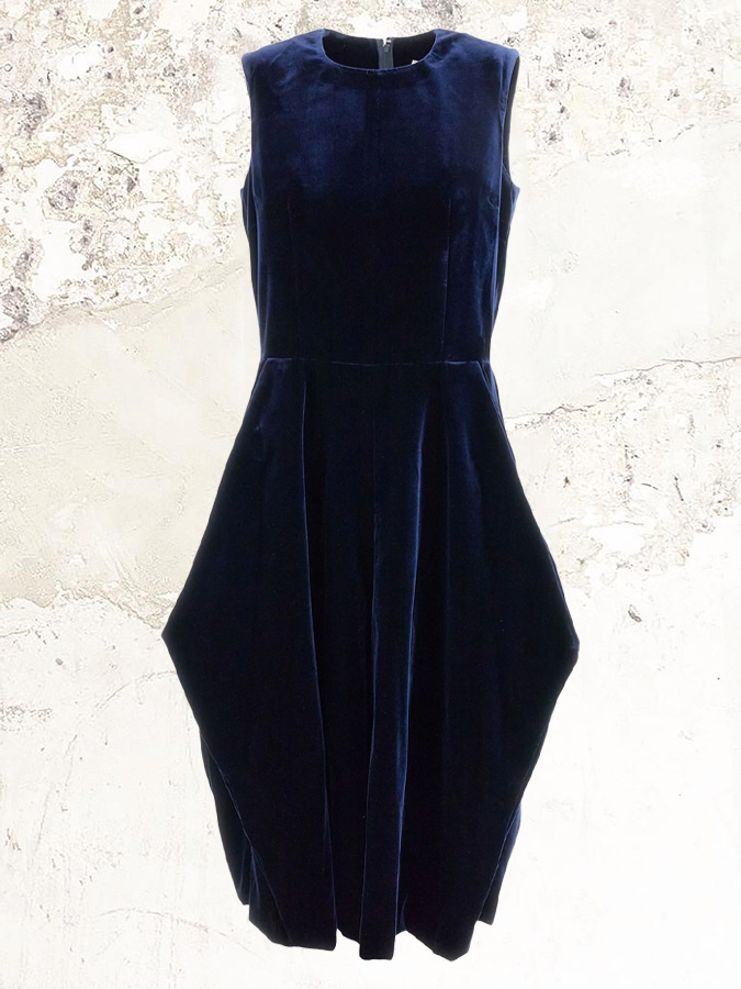 Comme Des Garçons sleeveless velvet dress
