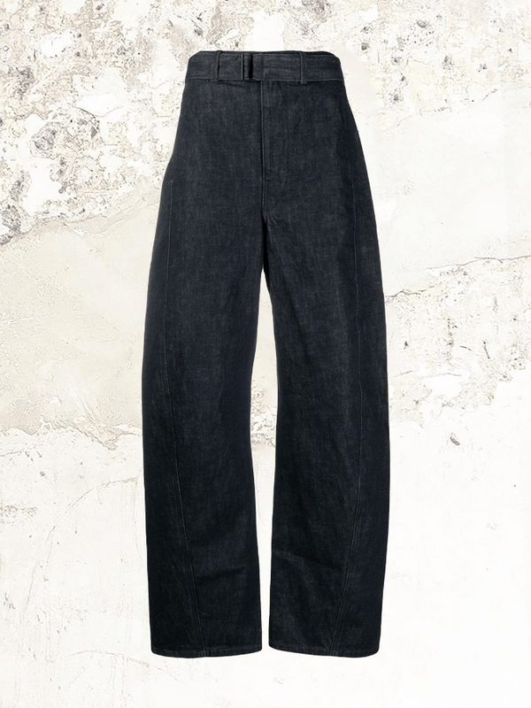 Lemaire Belted Straight-leg Jeans