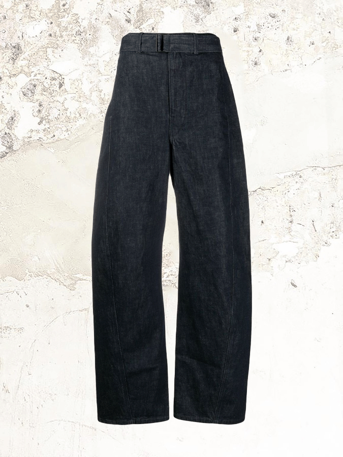Lemaire Belted Straight-leg Jeans