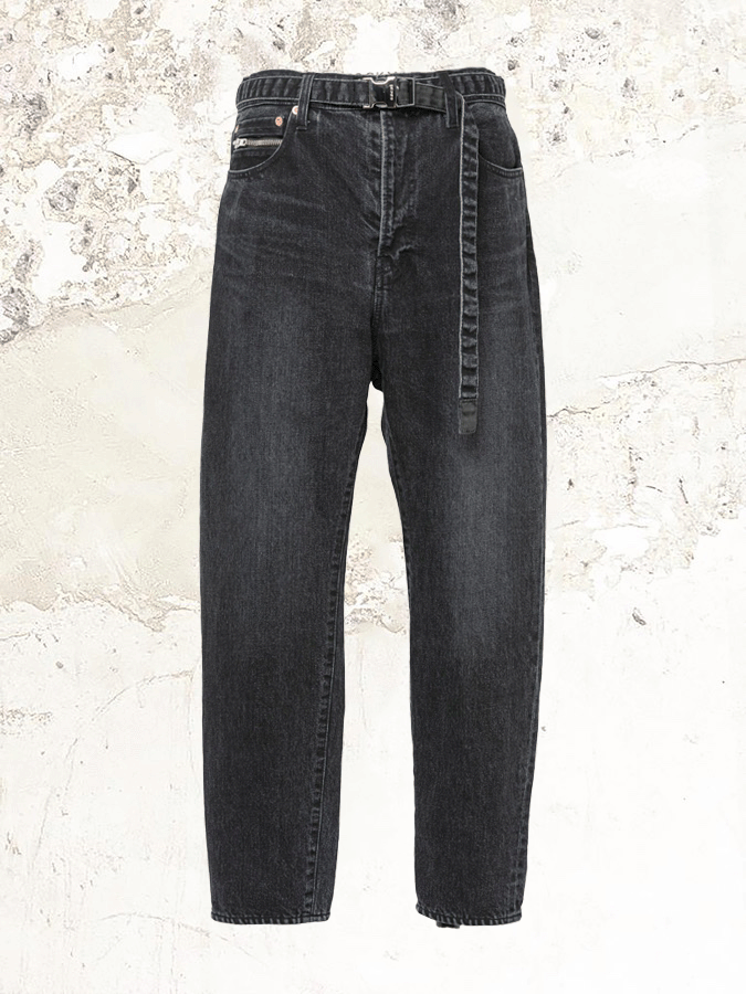 sacai Gekürzte Tapered Denim-Hosen