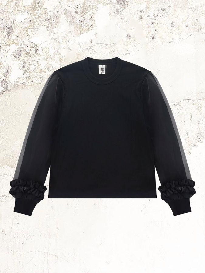 NOIR KEI NINOMIYA Organza-Strickpullover