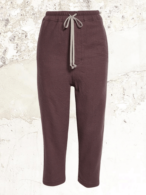 Rick Owens Drop-crotch cropped wool trousers