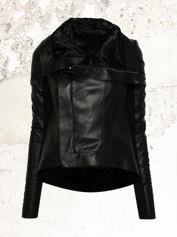 Rick Owens  leather biker jacket
