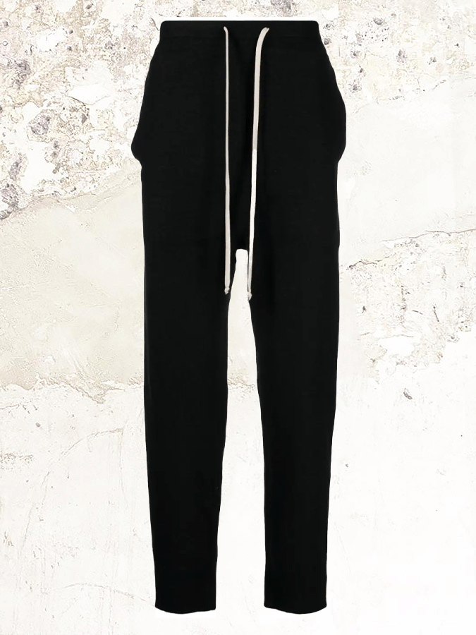 Rick Owens drawstring-waist cashmere trousers