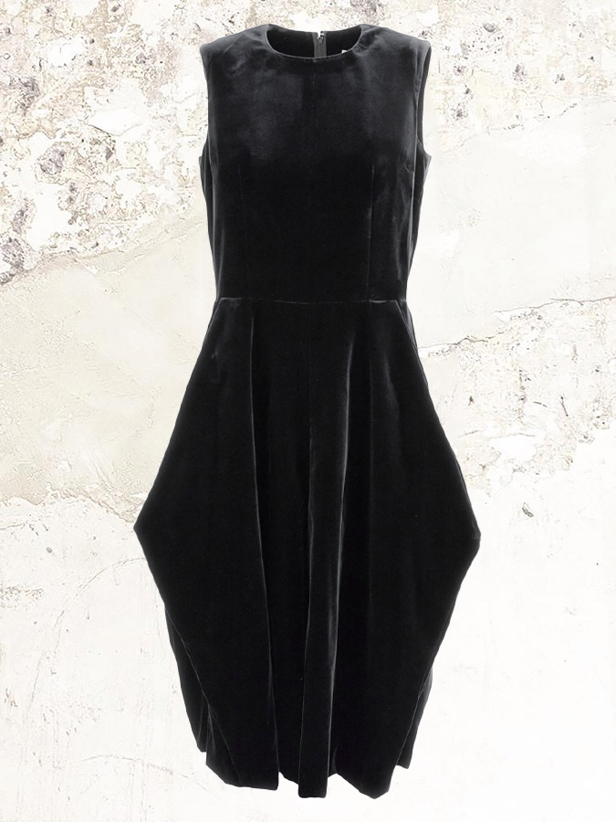 Comme Des Garçons sleeveless velvet dress