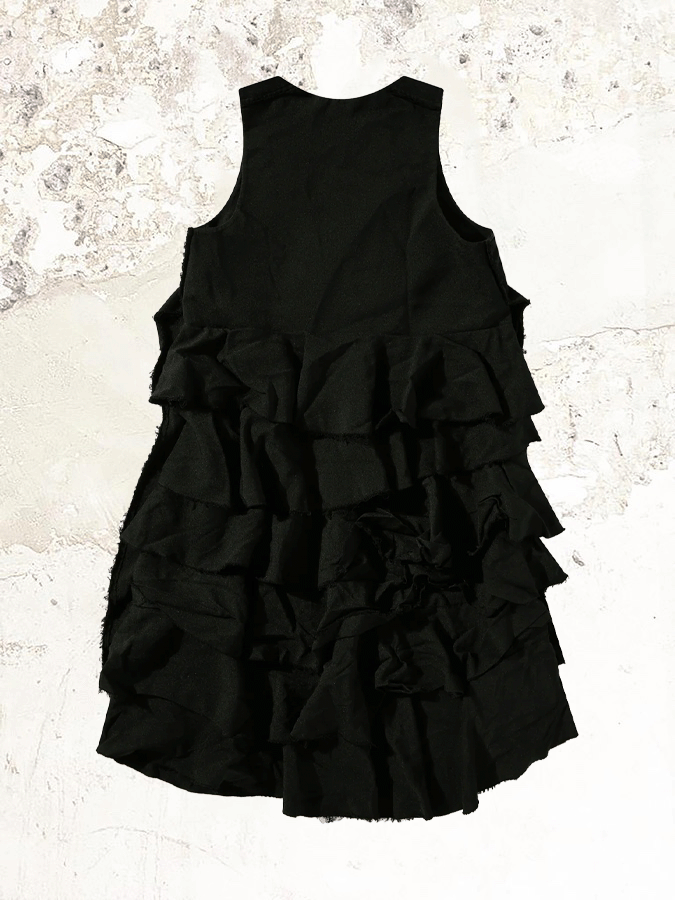 Comme Des Garçons Schwarzes asymmetrisches Designkleid