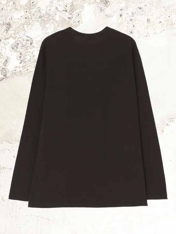 Yohji Yamamoto Charcoal Long-Sleeve Cotton T-Shirt