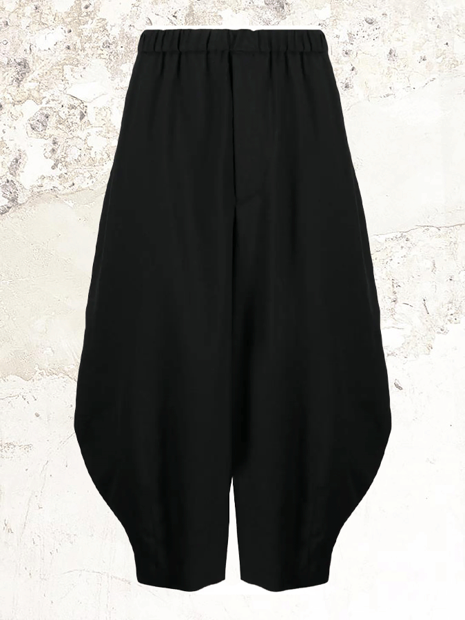 BLACK COMME DES GARÇONS tapered cropped trousers