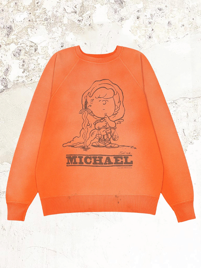 Saint Michael Graphic-print crewneck sweater