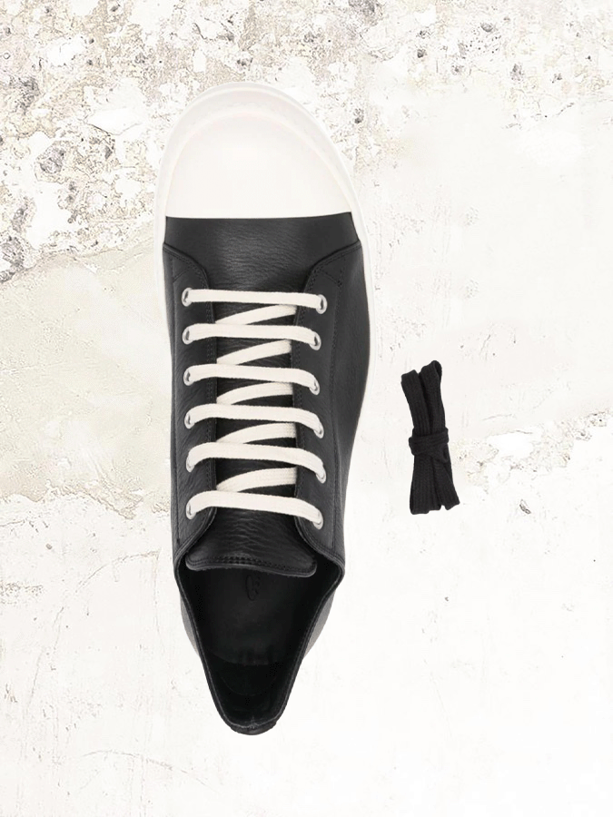 Rick Owens Low Round Toe Leather sneakers