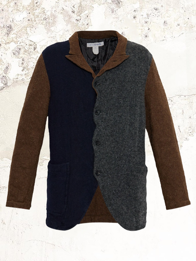 Comme Des Garçons Shirt wool blend single breasted jacket