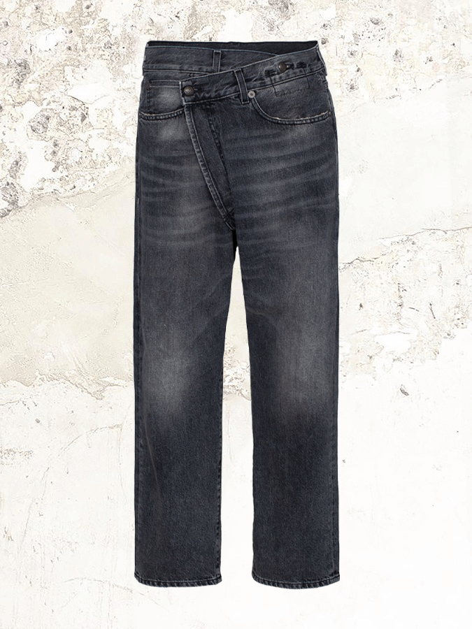 джинсы R13 с перекрестной передней частью