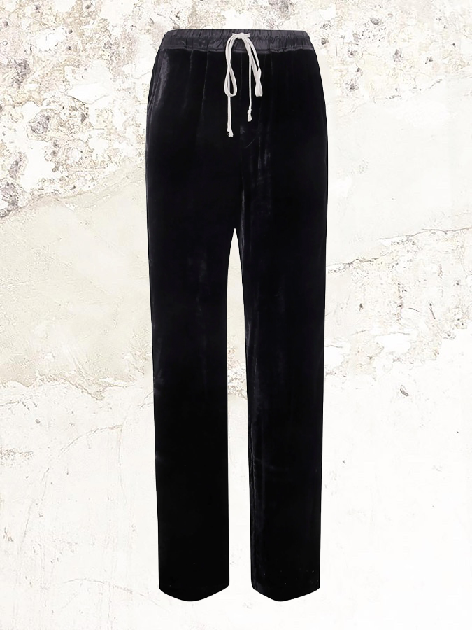 RICK OWENS Drawstring Velvet Trousers