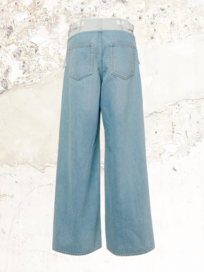sacai panelled denim jeans