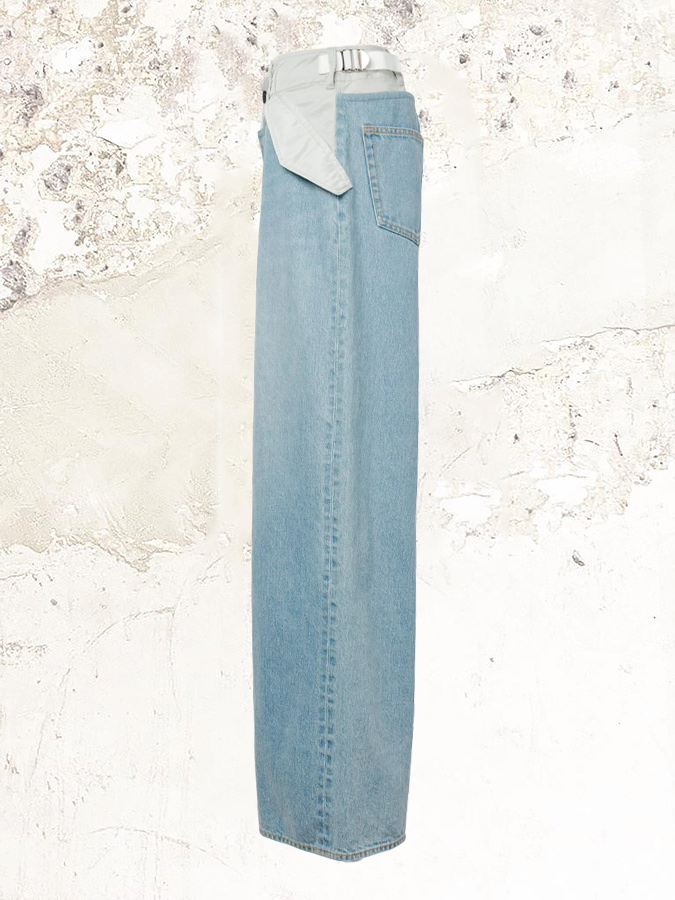 sacai panelled denim jeans