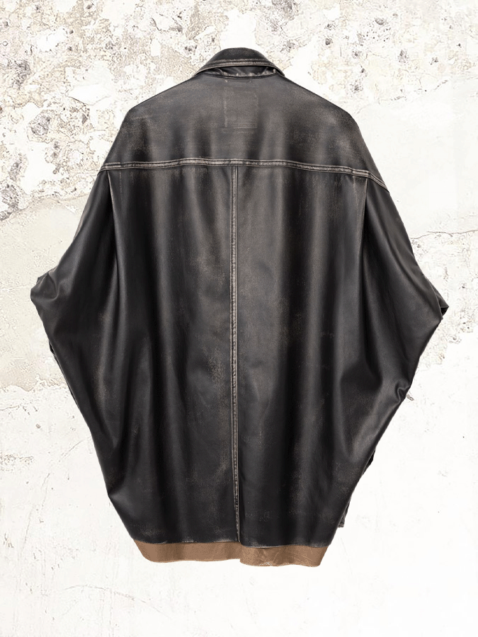 Maison Mihara Yasuhiro VINTAGE BLACK FAUX-LEATHER Jacket