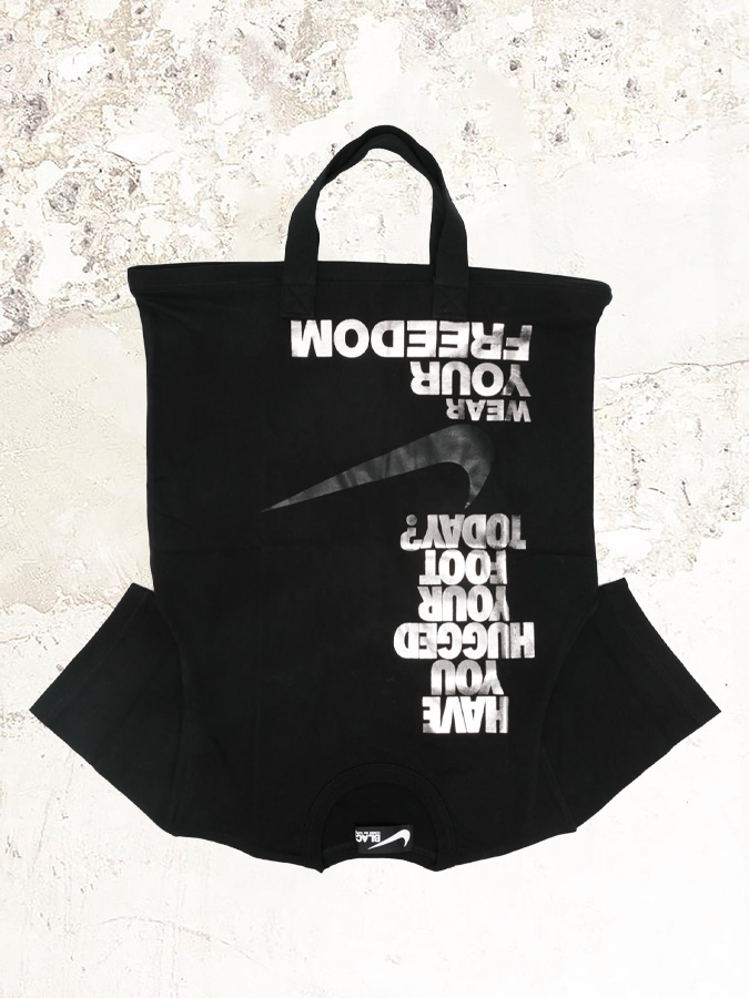 Black Comme Des Garçons x Nike slogan-print tote bag