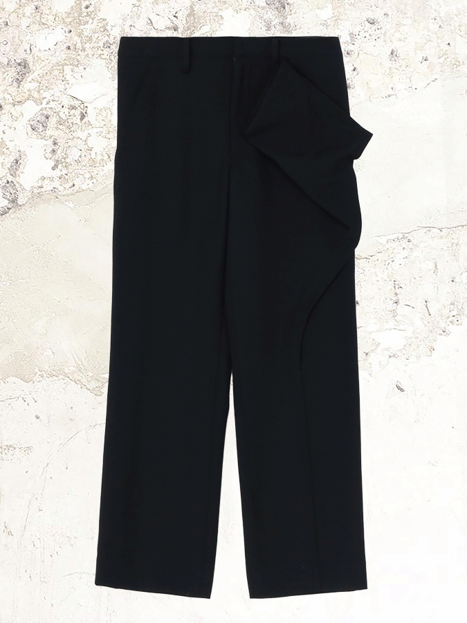 Yohji Yamamoto tucked asymmetric-detail trousers