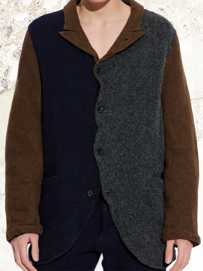 Comme Des Garçons Shirt wool blend single breasted jacket