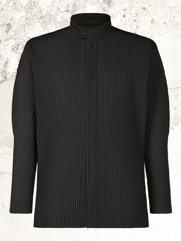 Homme Plissé Issey Miyake STANDING COLLAR PLEATED SHIRT