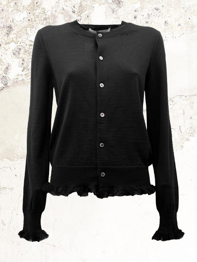 Comme Des Garçons Comme Des Garçons ruffle cashmere cardigan